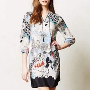 Anthropologie Multicolor Patterned Dress